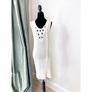 Lovers + Friends Knit White Dress M euc